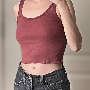 brandy melville/john galt faded red tank top